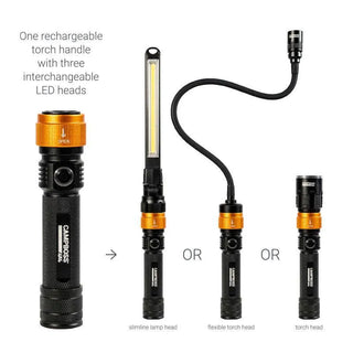 Lampe LED 3 en 1 Torche CAMPBOSS 4X4 sur Xperts4x4 Accessoires 4x4 Off-Road