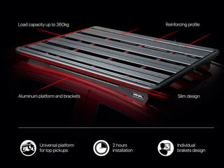 Galerie de toit pour Toyota Hilux REVO 2016-Present RIVAL 4x4 1430 x 1235mm sur Xperts4x4 Accessoires 4x4 Off-Road