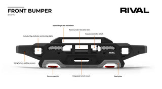 Pare-choc Avant Rival 4x4 Ford Raptor 2023+ Aluminium Noir sur Xperts4x4 Accessoires 4x4 Off-Road