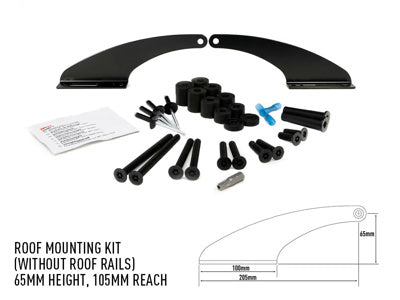 LAZER LAMPS toit Kit de montage avant (sans rails) 65mm hauteur