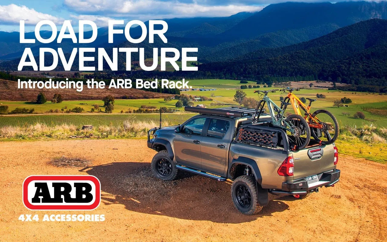 Support de benne ARB 4x4 pour Ford Raptor 2023+ Double Cab, système de fixation robuste pour chargement sécurisé.