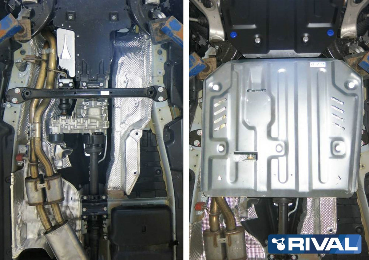 Blindage boîte de vitesses et boîte de transfert Volkswagen Touareg 2010–2018 en aluminium 4 mm – RIVAL 4X4 -