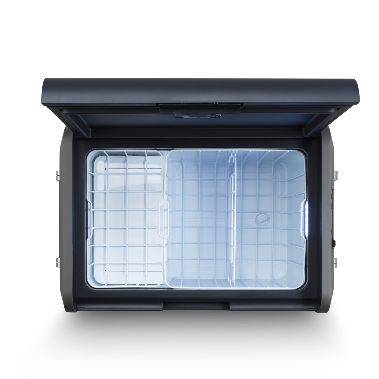 Réfrigérateur portable DOMETIC CFX5 55 haute performance, frigo électrique compact avec accessoires pour camping et voyage.