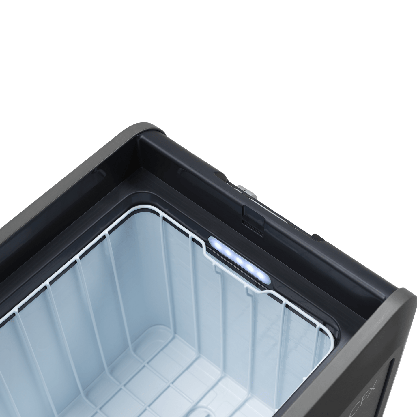 Réfrigérateur portable DOMETIC CFX5 75 Dual Zone avec compartiments séparés pour la conservation des aliments et boissons.