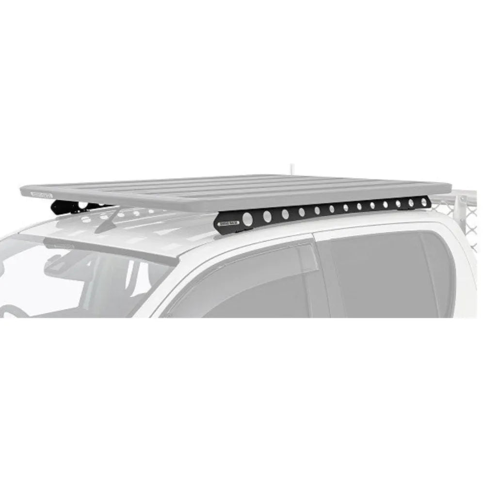 Profil latéral des fixations Backbone RHINO-RACK sur Toyota Hilux