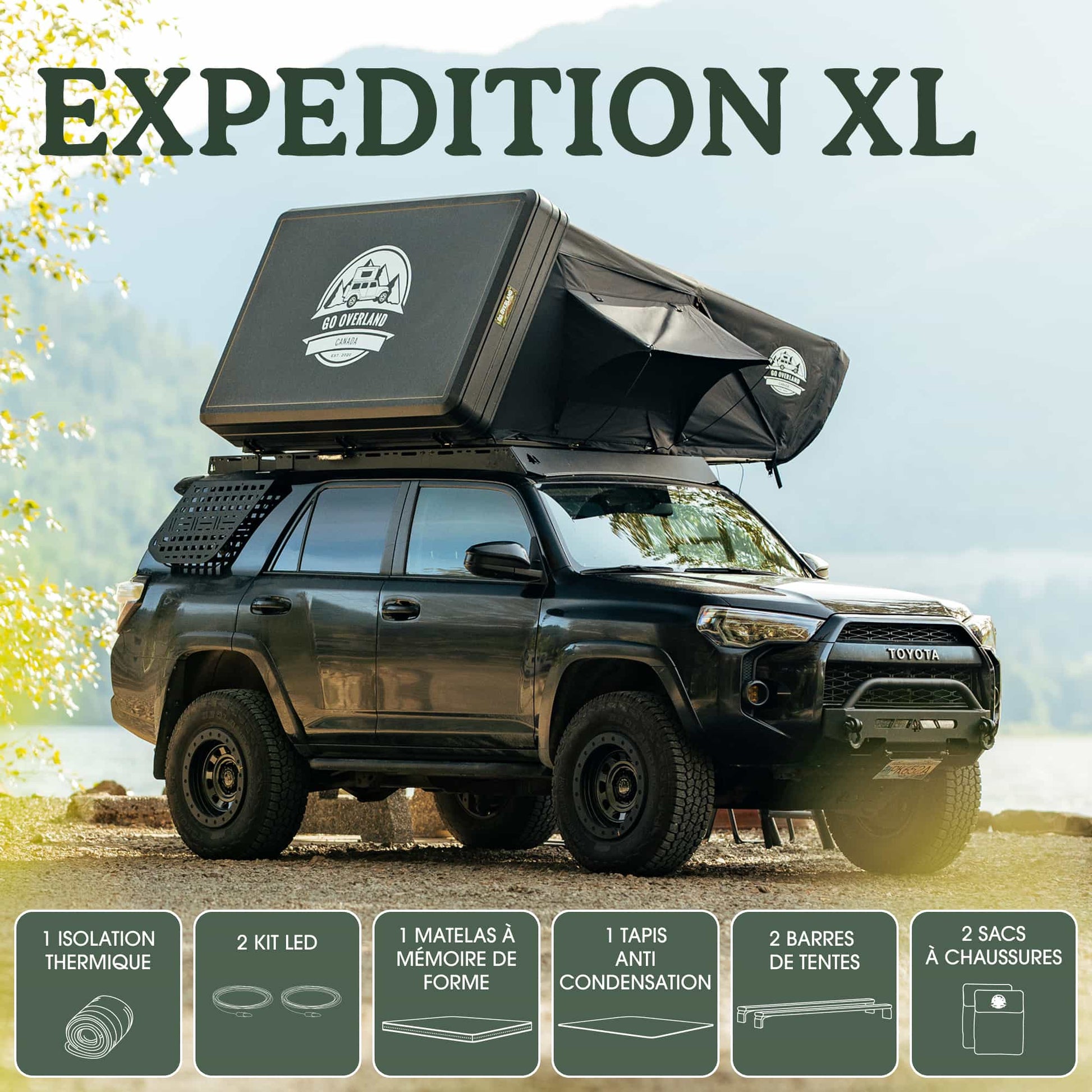 tente canada Tente de Toit Expedition XL Go Overland Canada – 4 à 5 Places