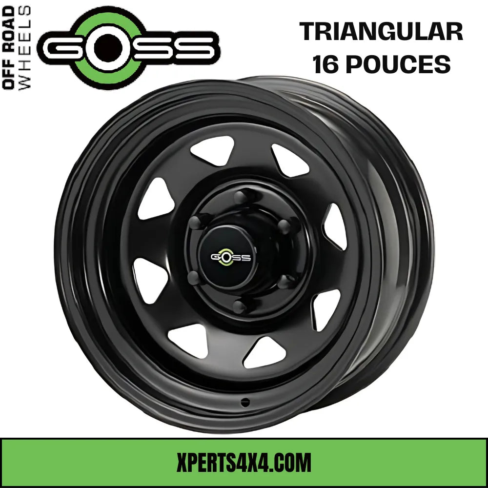 Jante Acier GOSS TRIANGULAR - 16 pouces - Black sur Xperts4x4 Accessoires 4x4 Off-Road