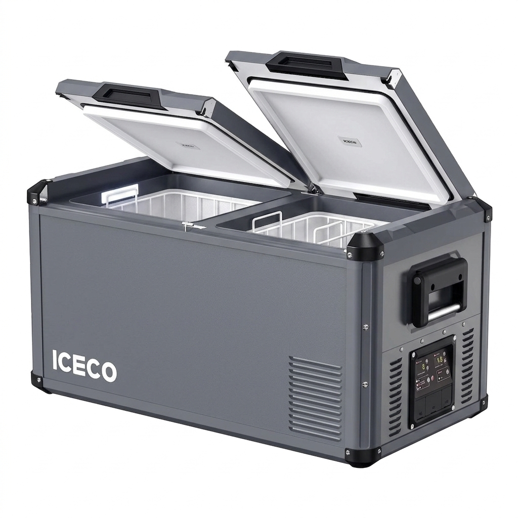 Refrigerateur/Congelateur ICECO 75L Double Compartiments - Gris sur Xperts4x4 Accessoires 4x4 Off-Road