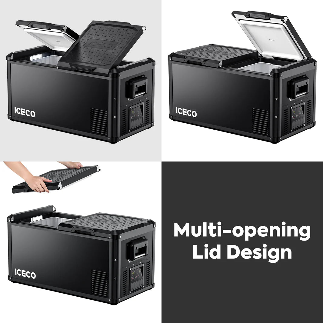 Refrigerateur/Congelateur ICECO 90L Double Compartiments - Noir sur Xperts4x4 Accessoires 4x4 Off-Road