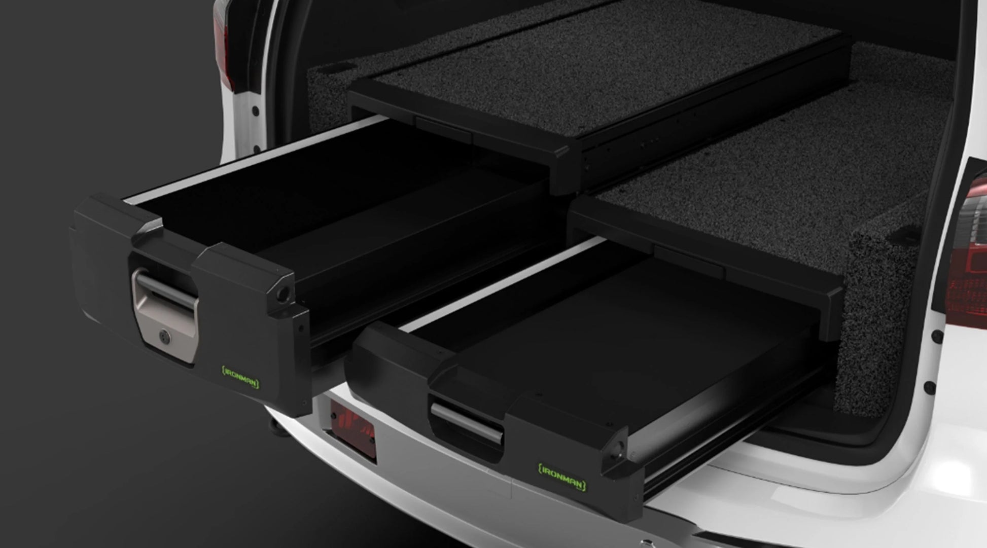 Kit 2 Tiroirs Mi-Hauteur avec Plateau Fixe | Ironman 4x4 | Pickup sur Xperts4x4 Accessoires 4x4 Off-Road