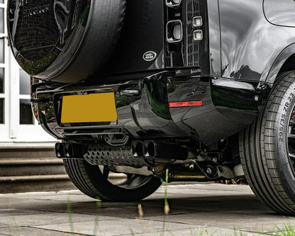 Échappement Quad Satin Black KAHN - Defender 110 2.0L (2020+) sur Xperts4x4 Accessoires 4x4 Off-Road