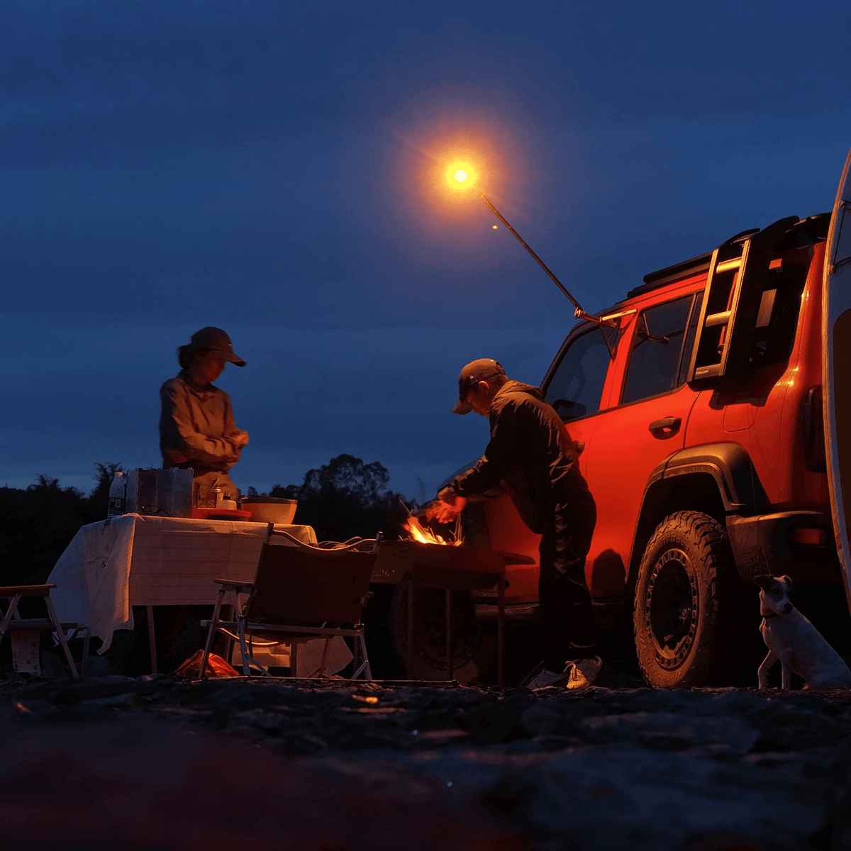 Lampe LED télescopique TD-2 1 500 lm vert armée | OUTASK Xperts 4x4