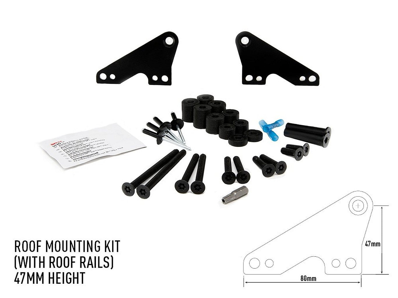 LAZER LAMPS toit rail Kit de montage- 47mm