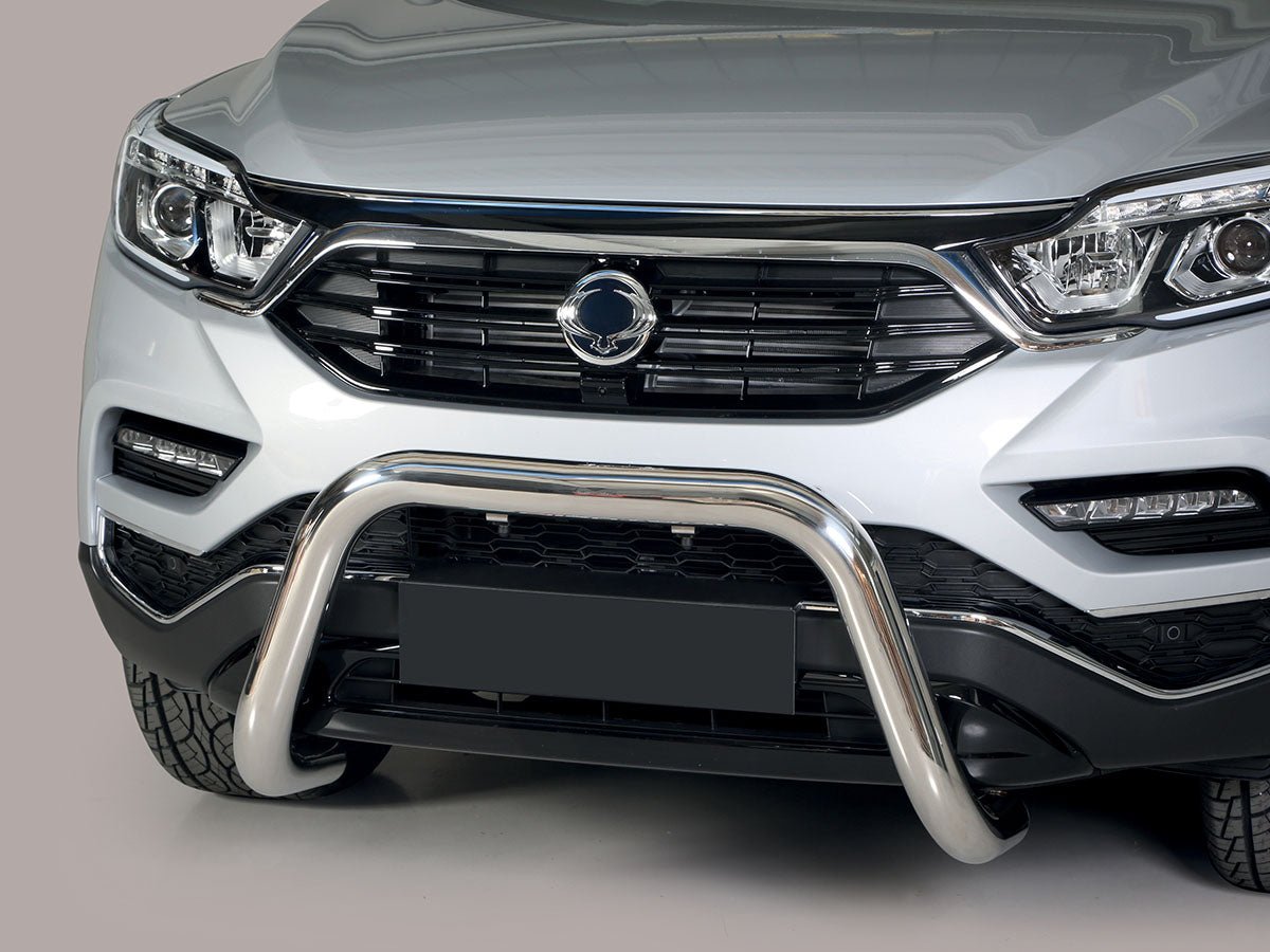 Pare-buffle KGM-SsangYong Musso / Rexton - Ø76 mm inox poli Xperts 4x4