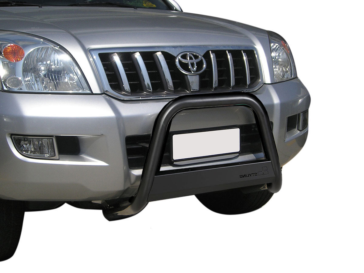 Pare-buffle MISUTONIDA4X4 en inox noir Ø63 mm pour Toyota Land Cruiser J120 2003-2009