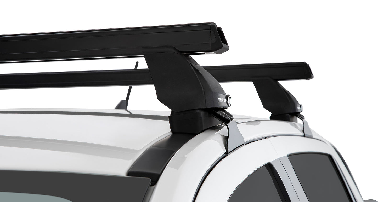 Kit 2 barres de toit Heavy Duty noire 1250mm série 2500 Ford Ranger T9 & Raptor T9 (P703) 2022+ - RHINO-RACK sur Xperts4x4 Accessoires 4x4 Off-Road