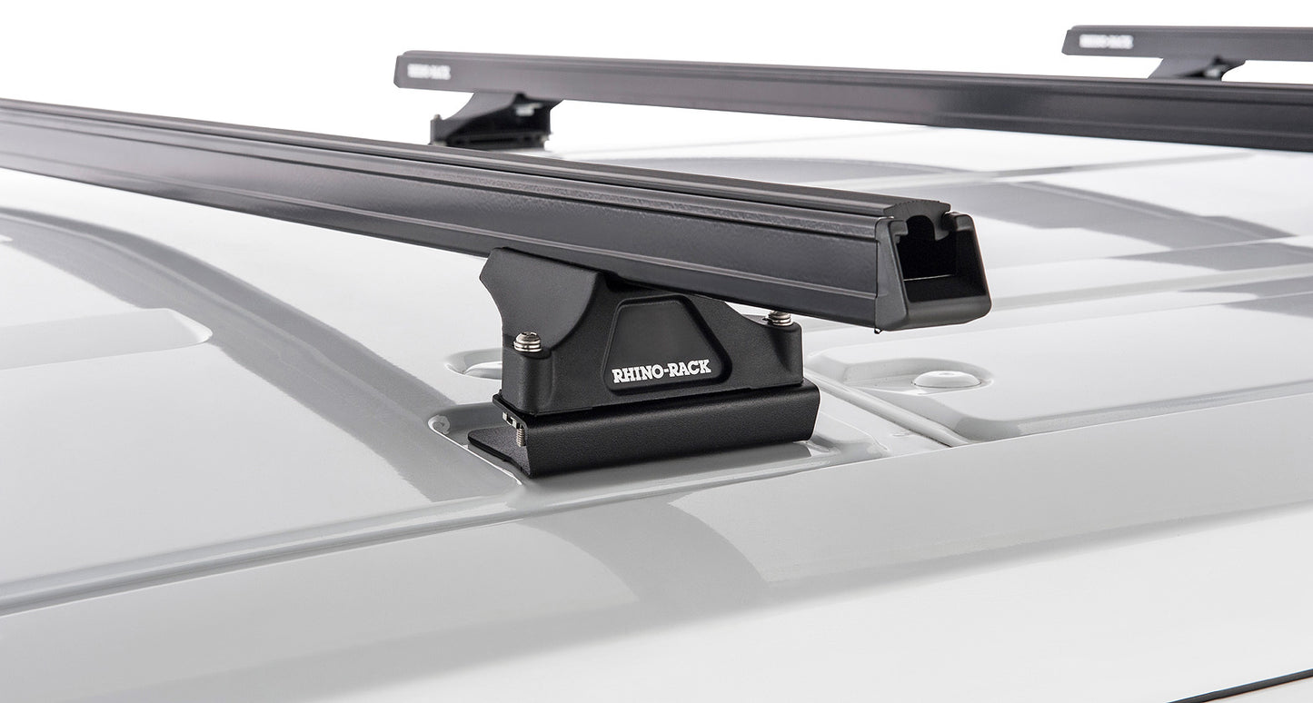 Kit 3 barres de toit noire Heavy Duty 1800mm avec pieds RLTP Ford Transit 2014+ - RHINO-RACK sur Xperts4x4 Accessoires 4x4 Off-Road