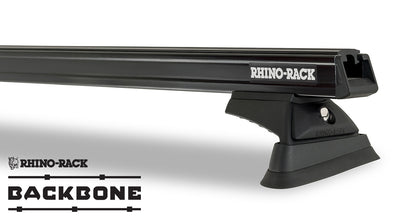 Kit de 2 barres de toit Backbone 1500mm pour Jeep Gladiator JT, marque RHINO-RACK, fixations visibles.