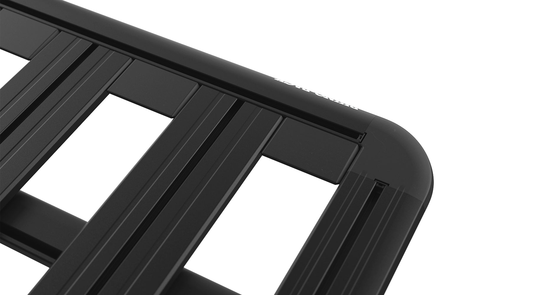 Galerie de toit Rhino-Rack RLT600 pour Jeep Wrangler JK 4 portes, taille 1800mm x 1430mm, vue de face.