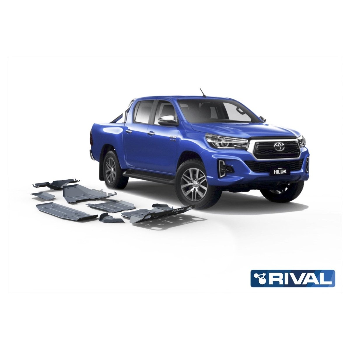 Kit Skid Plate Integrals RIVAL Toyota Hilux (2016+) - Aluminum 6mm ...