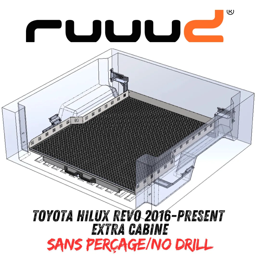 Plateau Coulissant RUUUD Toyota Hilux Revo 2016+ Extra Cab | Installation Sans Perçage sur Xperts4x4 Accessoires 4x4 Off-Road