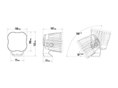 LAZER LAMPS Utility-80 HD — Phare de Travail LED 8940 lm sur Xperts4x4 Accessoires 4x4 Off-Road