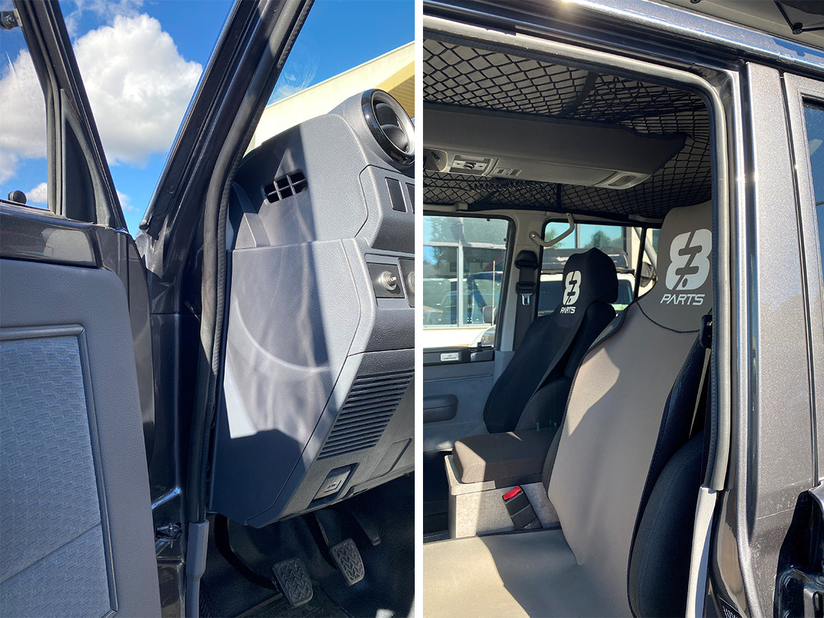 Kit joints de portes étanchéité renforcée pour double cabine HZJ79 et GRJ79, accessoires N4-Offroad, protection contre l'eau et la poussière.