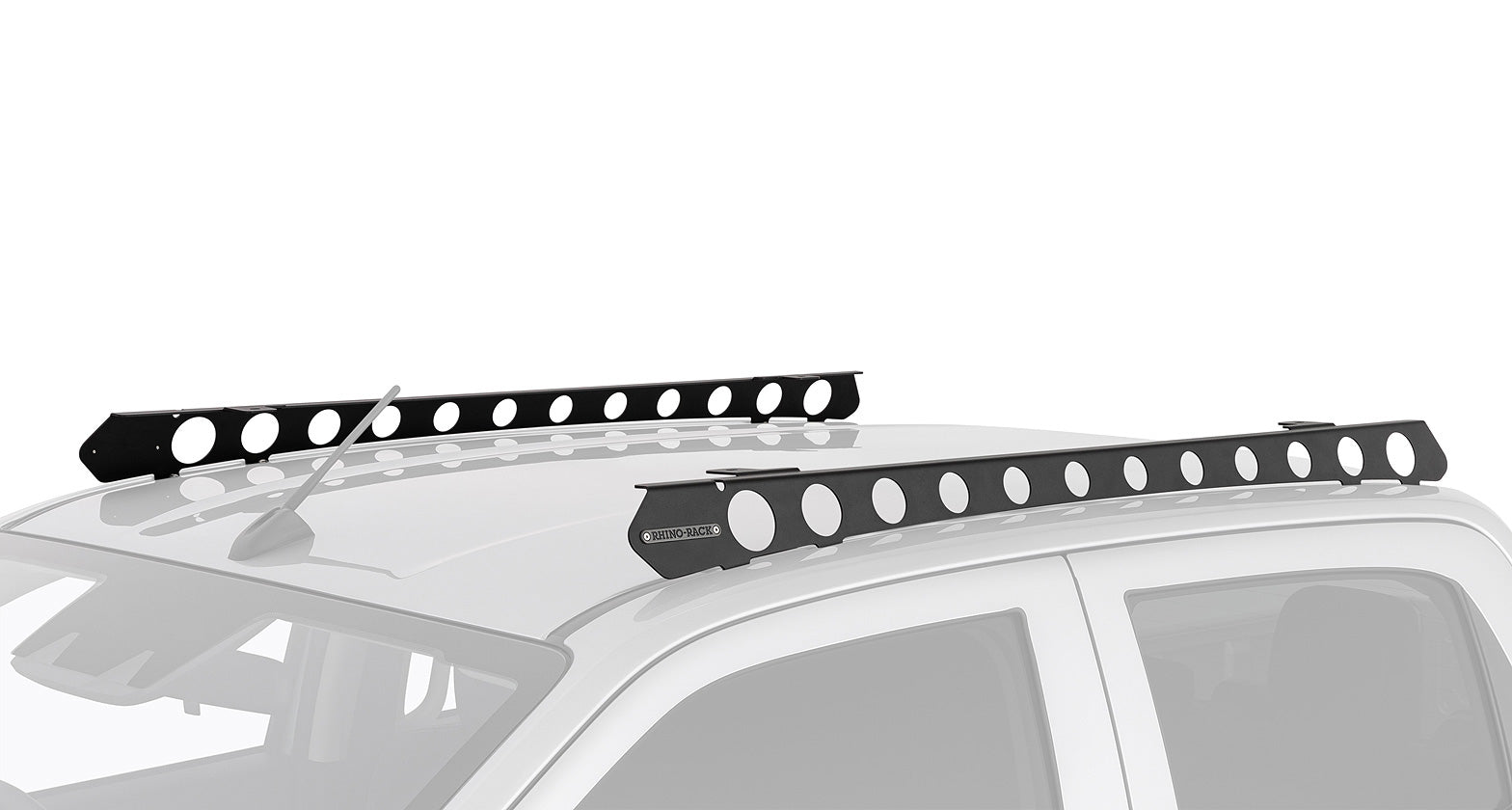 Système de fixation Backbone pour Isuzu D-Max Gen3 et Mazda BT-50 Double Cab, accessoire Rhino-Rack, vue de côté avec supports robustes