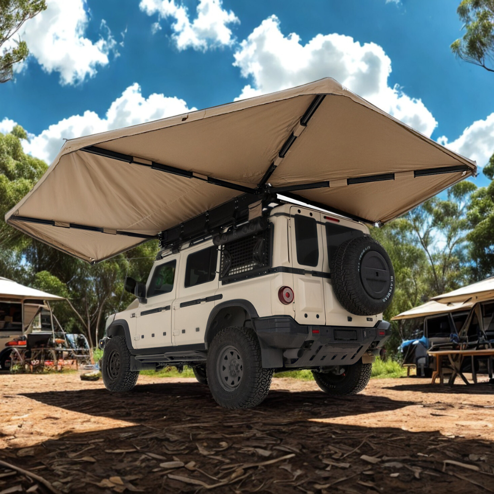Auvent 270° Rhino-Rack Batwing Autoportant Latéral | Gauche sur Xperts4x4 Accessoires 4x4 Off-Road
