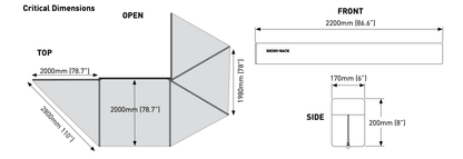 Pack Auvent 270° Auto-portant + Parois Rhino-Rack | Batwing Côté Droite sur Xperts4x4 Accessoires 4x4 Off-Road