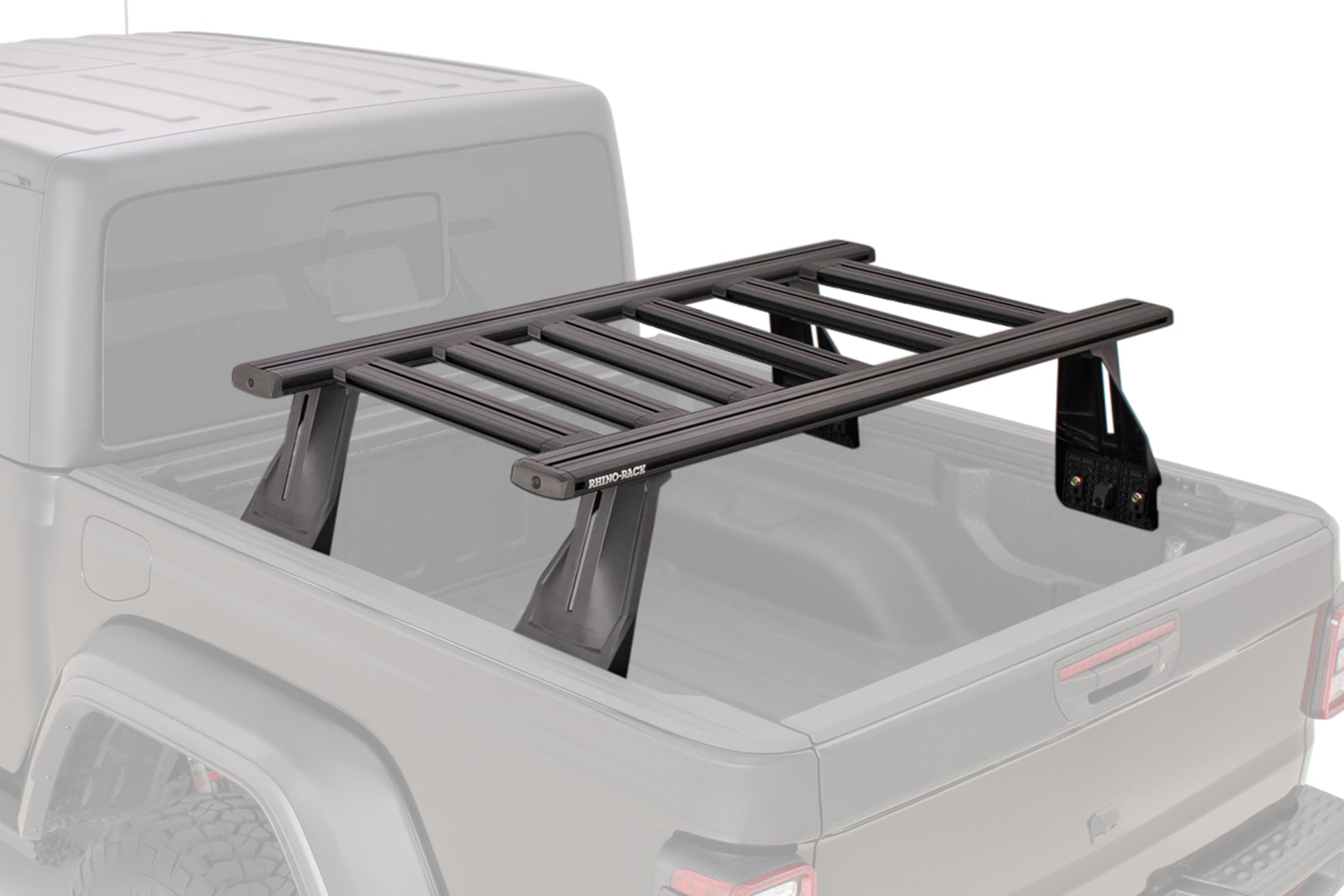 Kit de 2 barres de toit Rhino-Rack pour Ford Ranger 2011-2022, avec système Reconn-Deck et 6 barres transversales.