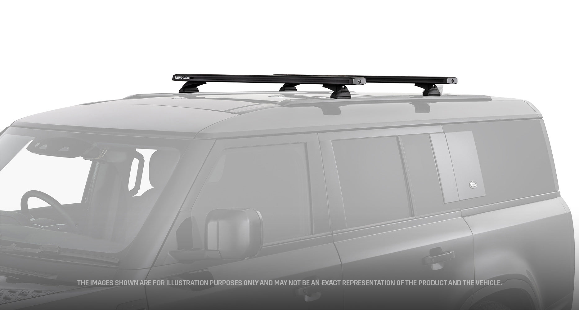 Kit 2 barres de toit 1260 mm système Reconn-Deck Land Rover Defender II 130 L663 2023+ - RHINO-RACK sur Xperts4x4 Accessoires 4x4 Off-Road