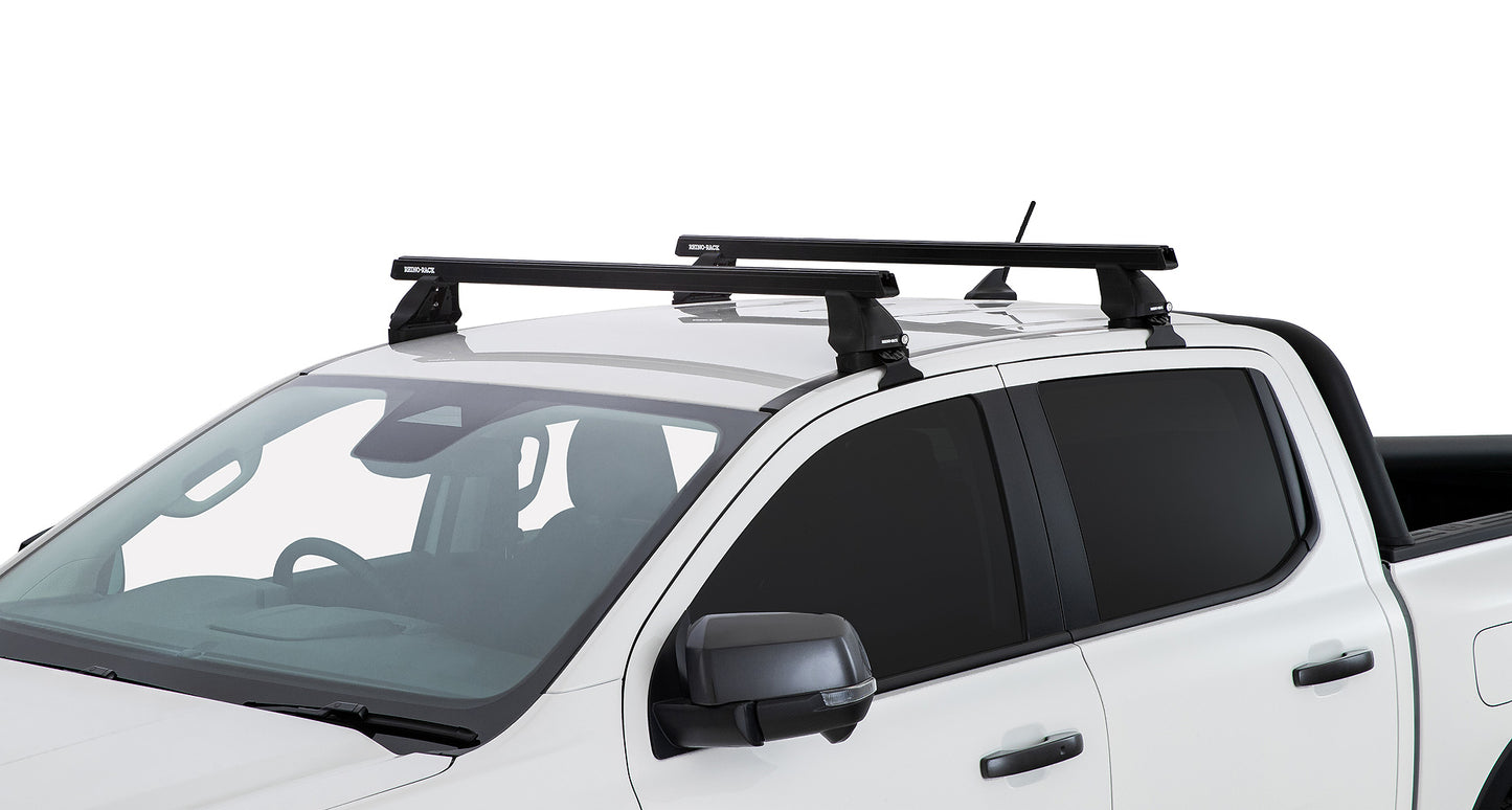 Kit 2 barres de toit Heavy Duty noire 1250mm série 2500 Ford Ranger T9 & Raptor T9 (P703) 2022+ - RHINO-RACK sur Xperts4x4 Accessoires 4x4 Off-Road