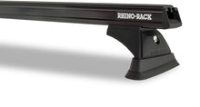 Kit de 3 barres de toit noires RHINO-RACK de 1250mm pour Volkswagen Caddy Maxi 2010-2021, avec pieds robustes.