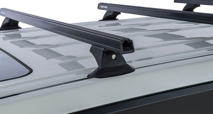 Kit 3 barres de toit noire 1375mm Heavy Duty avec pieds RCH Toyota Land Cruiser série 200 2007-2021 - RHINO-RACK sur Xperts4x4 Accessoires 4x4 Off-Road