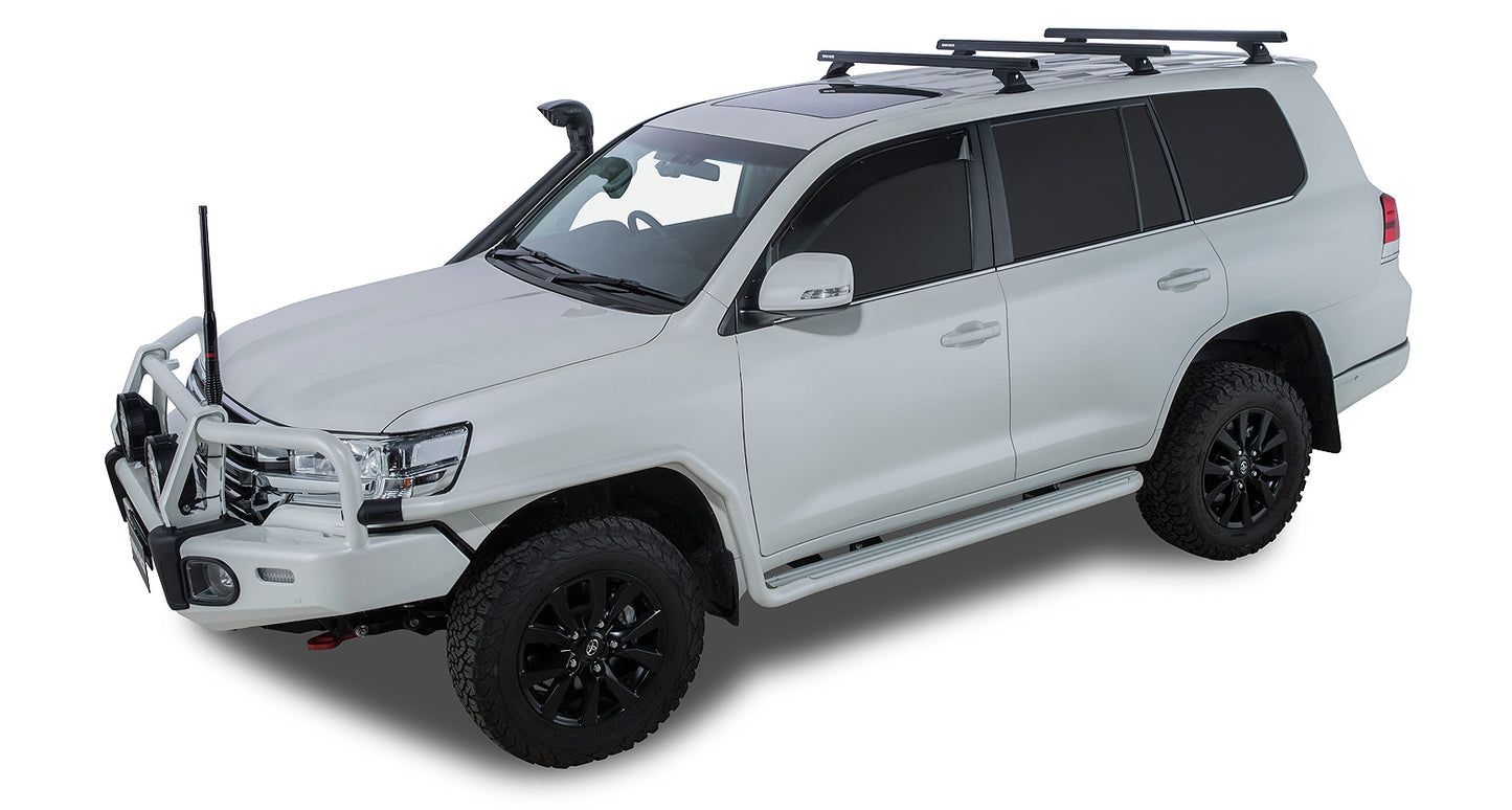 Kit 3 barres de toit noire 1375mm Heavy Duty avec pieds RCH Toyota Land Cruiser série 200 2007-2021 - RHINO-RACK sur Xperts4x4 Accessoires 4x4 Off-Road