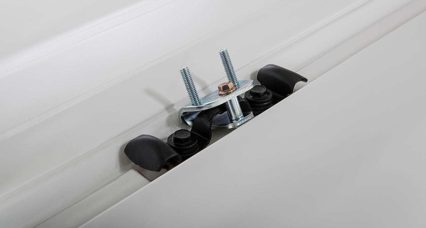 Kit 3 barres de toit noire 1650mm Heavy Duty avec pieds RCH Toyota Hiace Gen VI 2019+ - RHINO-RACK sur Xperts4x4 Accessoires 4x4 Off-Road