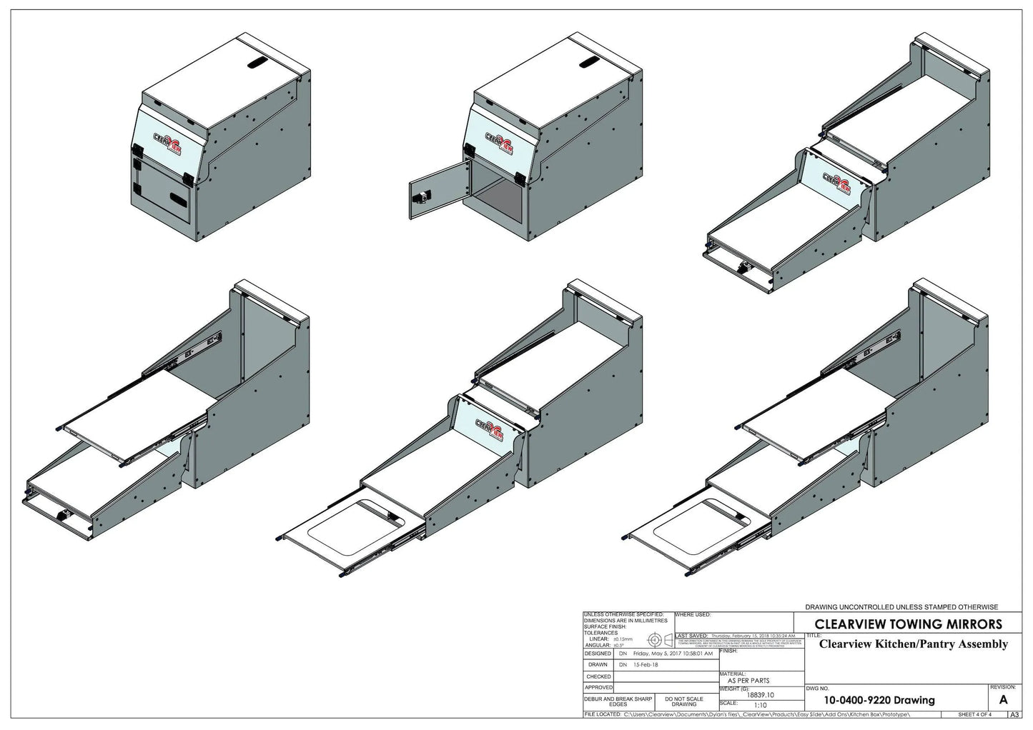Bloc Cuisine Modulaire Depliable ClearView | 4x4 & Pickup sur Xperts4x4 Accessoires 4x4 Off-Road