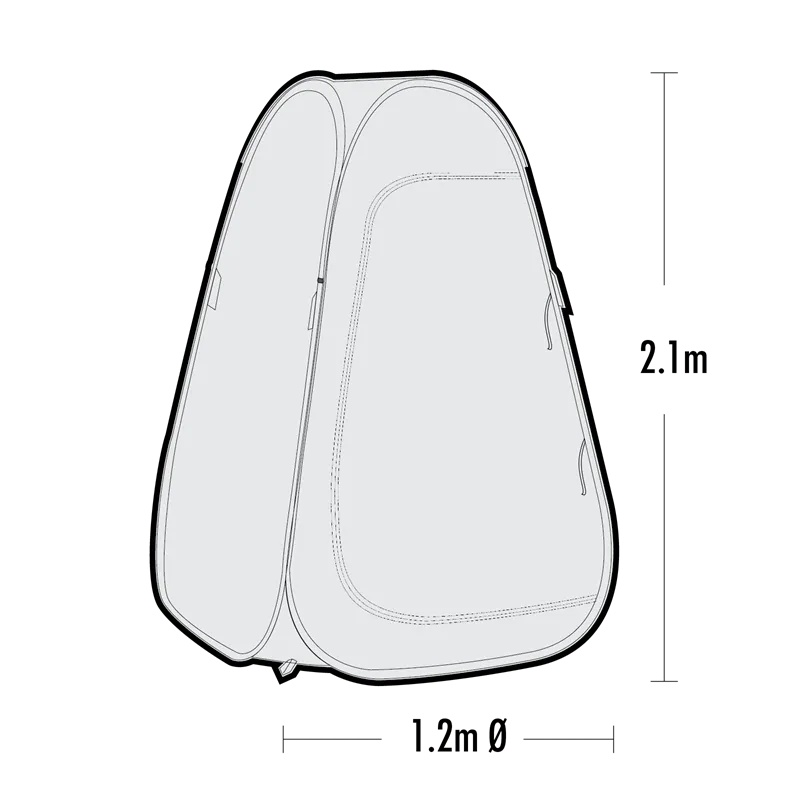 Cabine de Douche Exterieur | Deluxe Speedy 120 x 210cm sur Xperts4x4 Accessoires 4x4 Off-Road