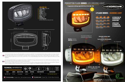 Feu de Position & Flash LUMIDRIVE Perceptor Flash 350 - IP67 sur Xperts4x4 Accessoires 4x4 Off-Road