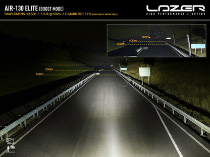 LAZER LAMPS AIR-130 Elite — Phare LED Compact 12500 lm sur Xperts4x4 Accessoires 4x4 Off-Road