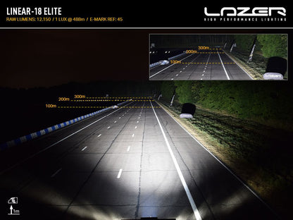 LAZER LAMPS Linear-18 Elite Feu Position — Barre LED 13500 lm sur Xperts4x4 Accessoires 4x4 Off-Road