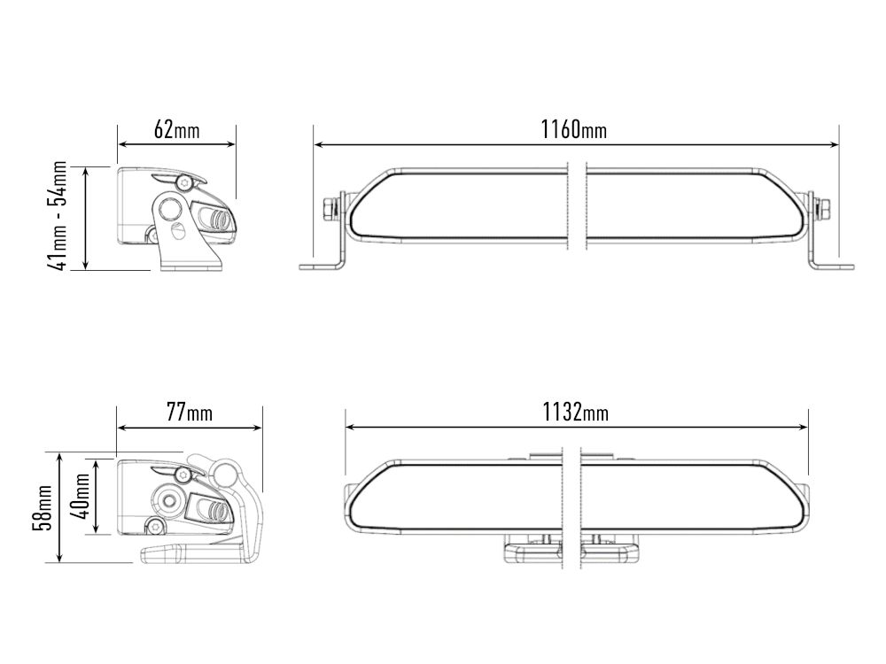 Barre LED LAZER LAMPS Linear-42 Elite avec 33 300 lm, éclairage LED puissant pour véhicules tout-terrain, noir et robuste