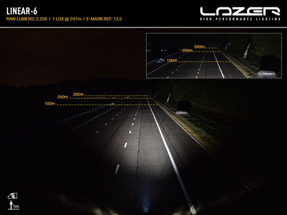 LAZER LAMPS Linear-6 — Barre LED 2250 lm sur Xperts4x4 Accessoires 4x4 Off-Road