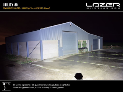 Spot à LED LAZER LAMPS Utility 80 (Slim) - Homologué ADR sur Xperts4x4 Accessoires 4x4 Off-Road