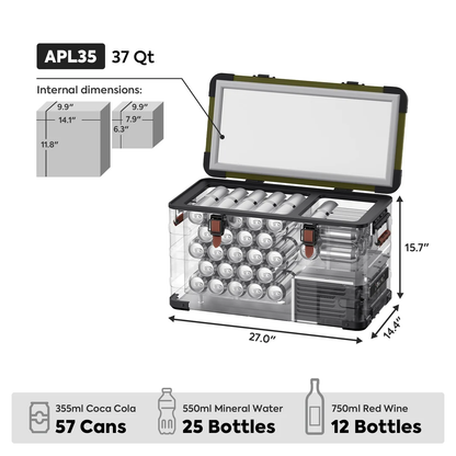ICECO × Jeep® APL35 Limited Edition – Réfrigérateur Congélateur 12V Dual Zone 35L en Aluminium sur Xperts4x4 Accessoires 4x4 Off-Road