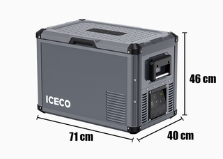 Refrigerateur/Congelateur ICECO 45L Double Compartiments - Gris sur Xperts4x4 Accessoires 4x4 Off-Road