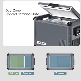 Refrigerateur/Congelateur ICECO 45L Double Compartiments - Gris sur Xperts4x4 Accessoires 4x4 Off-Road
