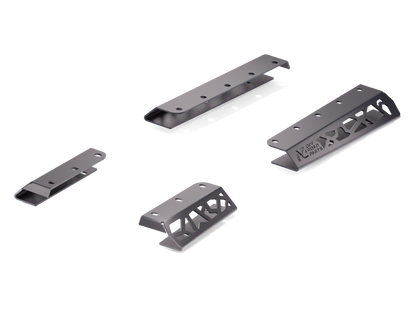 Kit de fixation pour galerie de toit Rhino Rack n°N4 OFFROAD sur Dacia Duster 2024+ visible, comprenant supports et attaches robustes