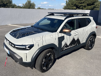 Kit fixation pour galerie de toit Rhino Rack sur Dacia Duster 2024+ N4 OFFROAD, supports de montage robustes et ajustables